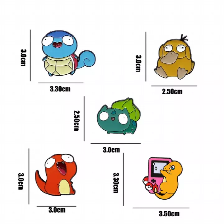 Bulbasaur，psyduck -Pokémon Series Cartoon Badge Customization