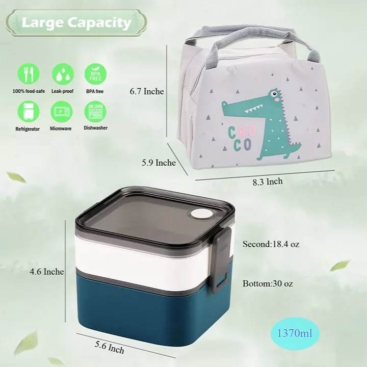 Bento Box Adult with Lunch Bag