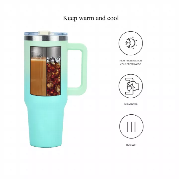 LiswindH design gradient color insulated tumbler cups with handles