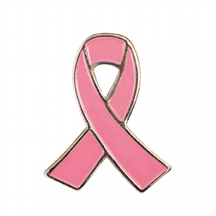 Ready Stock Metal Pink Ribbon Breast Cancer Awareness Lapel Pin badge